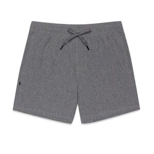 BYLT Mens Baja Board-shorts Heather Grey with Zipper Pocket Size Medium